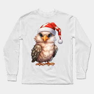 American Bald Eagle in Santa Hat Long Sleeve T-Shirt